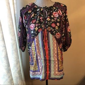 Johnny Was ‘Lookout Electra’ Silk Floral Tunic